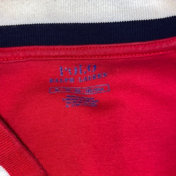 Polo Ralph Lauren men’s sz XL Red and Navy Zip-Up Jacket track style jacket - Picture 3 of 10